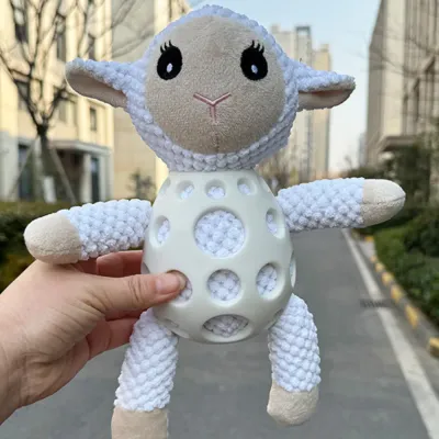 Grid PU Lamb Squeaky Dog Chew Toy_1 Grid PU Lamb Squeaky Dog Chew Toy_1