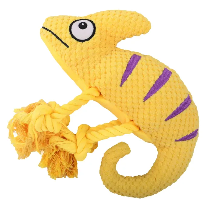 Yellow Chameleon Interactive Durable Squeaky Dog Toy Yellow Chameleon Interactive Durable Squeaky Dog Toy