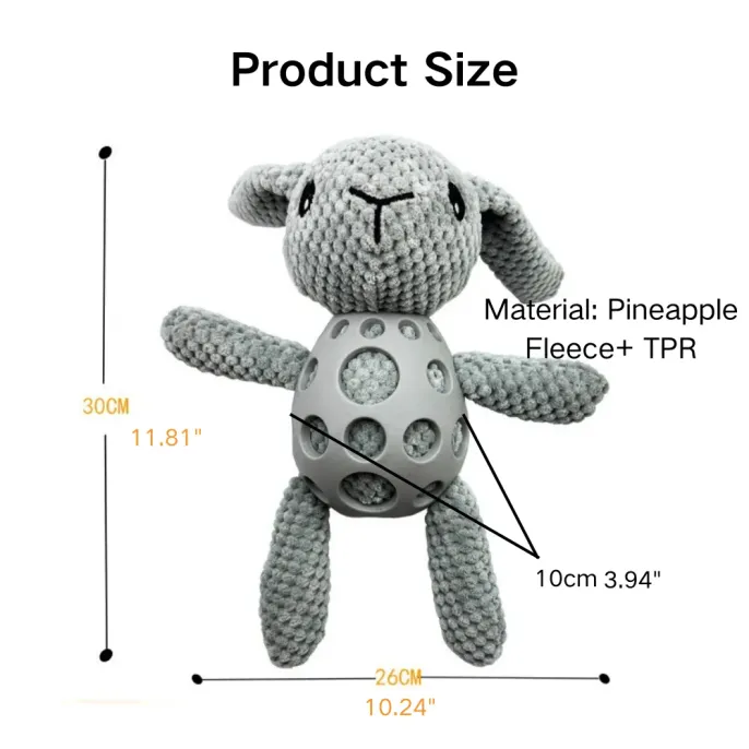 Grid PU Rabbit Squeaky Dog Chew Toy Size Grid PU Rabbit Squeaky Dog Chew Toy Size