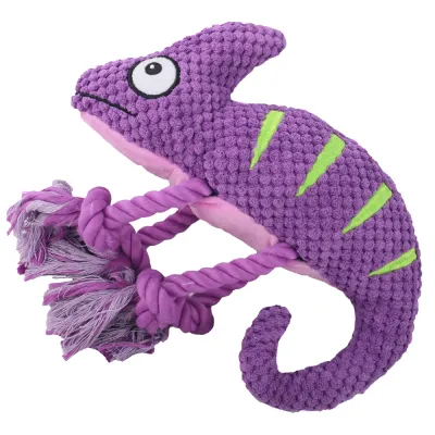 Purple Chameleon Interactive Durable Squeaky Dog Toy Purple Chameleon Interactive Durable Squeaky Dog Toy