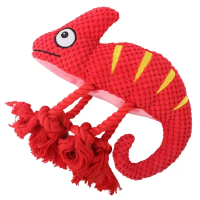 Red Chameleon Interactive Durable Squeaky Dog Toy Red Chameleon Interactive Durable Squeaky Dog Toy