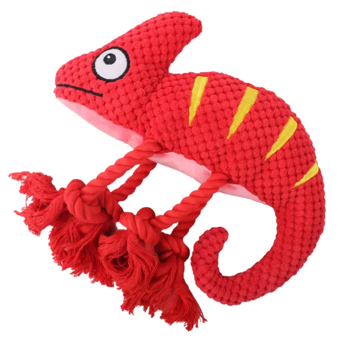 Red Chameleon Interactive Durable Squeaky Dog Toy Red Chameleon Interactive Durable Squeaky Dog Toy