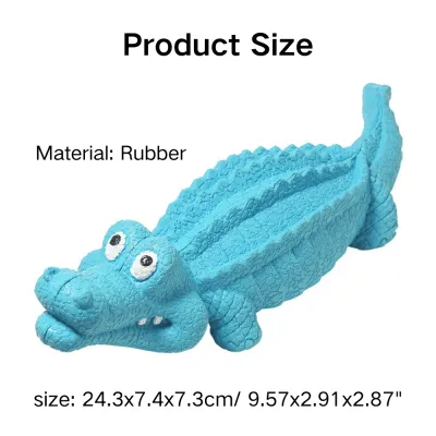 Rubber Squeaky Crocodile Dog Chew Toy Size Rubber Squeaky Crocodile Dog Chew Toy Size