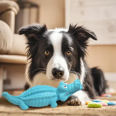 Rubber Squeaky Crocodile Dog Chew Toy_4 Rubber Squeaky Crocodile Dog Chew Toy_4
