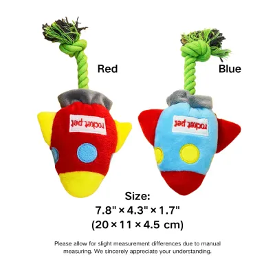 Rocket Rope Plush Dog Toy Size Rocket Rope Plush Dog Toy Size