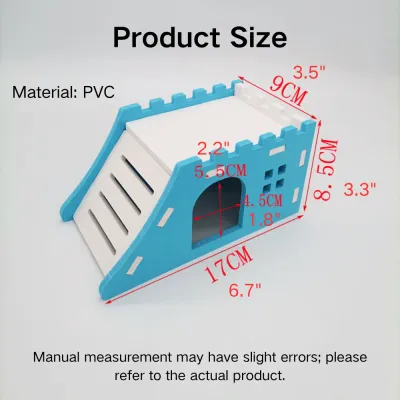 Crenellated Top Design PVC Hutch Hamster Size Crenellated Top Design PVC Hutch Hamster Size