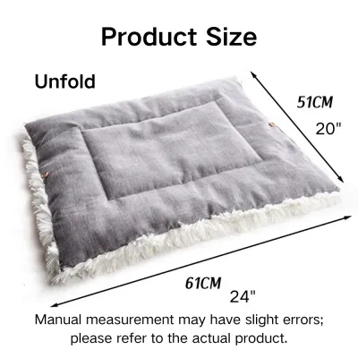 2-in-1 Foldable Washable Plush Pet Bed Unfold Size 2-in-1 Foldable Washable Plush Pet Bed Unfold Size