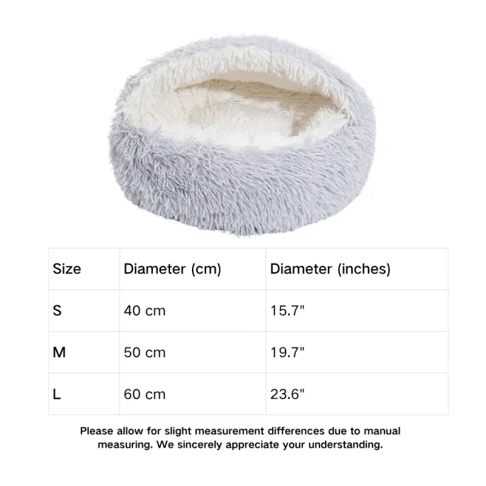 Plush Pet bed size