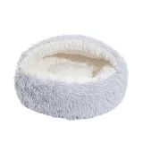 Grey Plush Pet bed