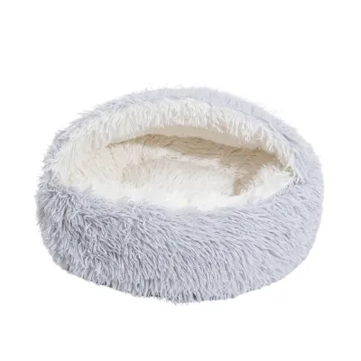 Grey Plush Pet bed