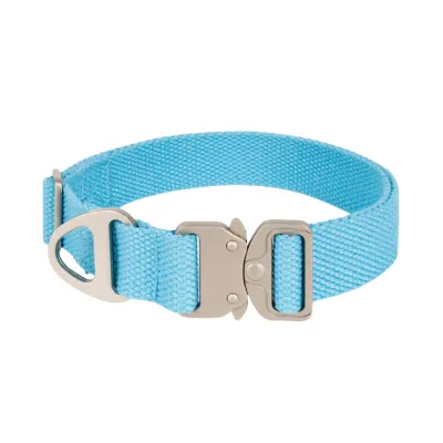 Adjustable Polyester Cotton Collar Blue