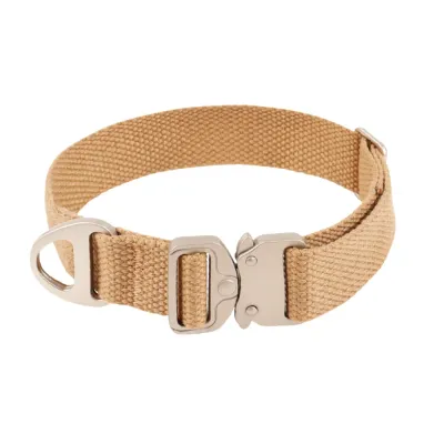 Adjustable Polyester Cotton Collar Brown