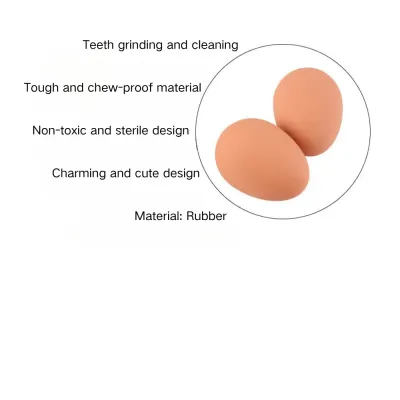  Egg-Shaped Rubber Interactive Dog Toy
