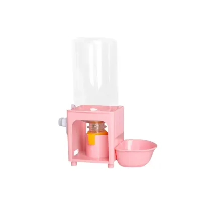 Plastic Pet Automatic Water Dispenser Pink