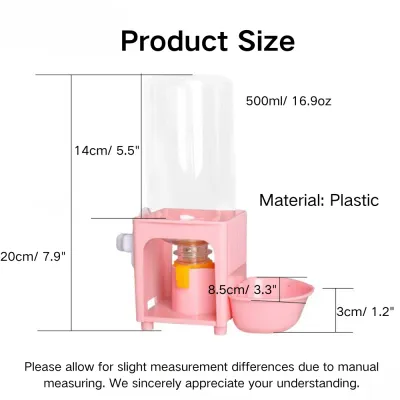 Plastic Pet Automatic Water Dispenser Size