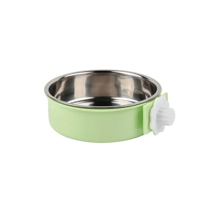 Adjustable Clamp On Stainless Steel Pet Bowl