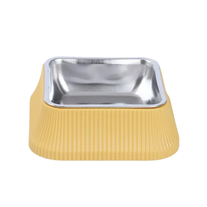 Pet Feeding Bowl Yellow Pet Feeding Bowl Yellow