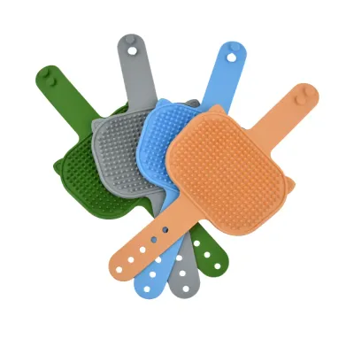 Silicone Pet Palm Massage and Bath Brush Silicone Pet Palm Massage and Bath Brush