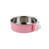 Adjustable Clamp On Stainless Steel Pet Bowl