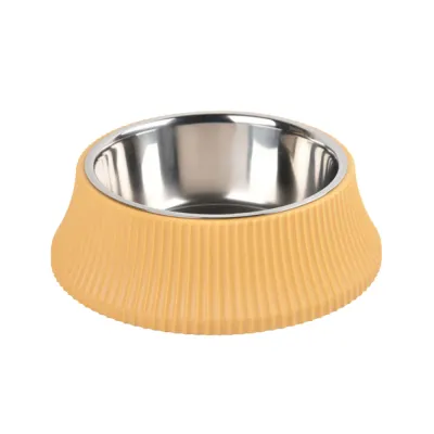 Durable Pet Dog Feeding Bowl Yellow Durable Pet Dog Feeding Bowl Yellow