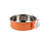 Adjustable Clamp On Stainless Steel Pet Bowl