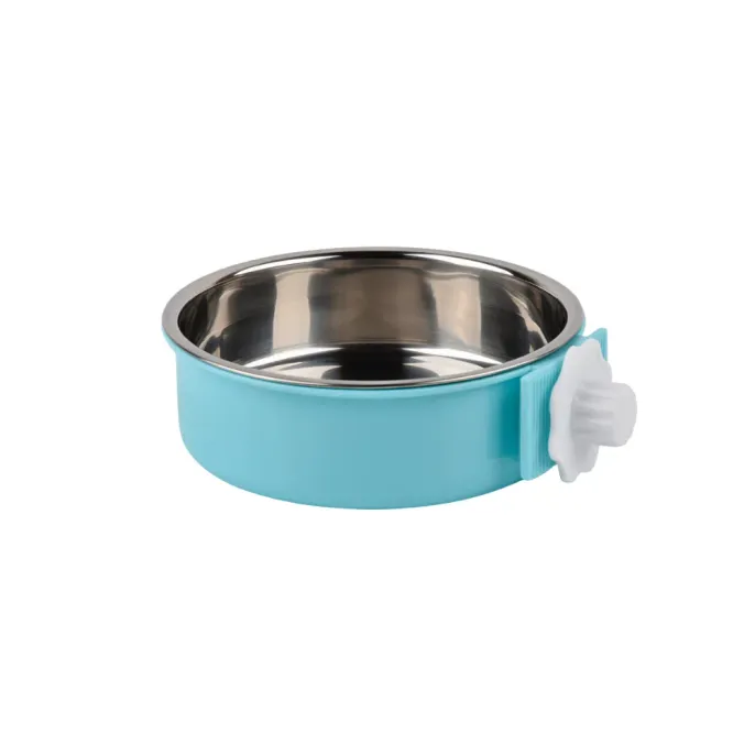 Adjustable Clamp On Stainless Steel Pet Bowl