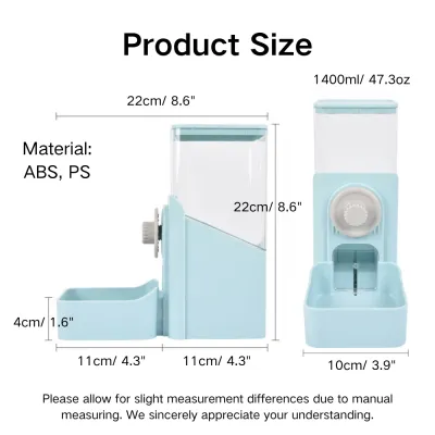 Durable ABS Pet Feeder Size Durable ABS Pet Feeder Size