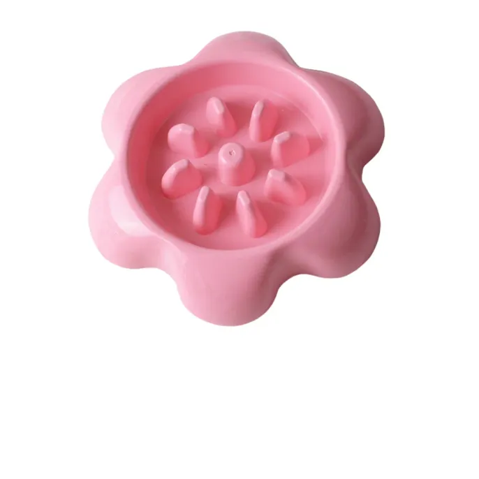 Flower Shape Pet Food Bowl Plastic Dog Bowl 