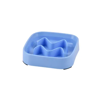 PP Slow Feeder Bowl with Wavy Columns Blue PP Slow Feeder Bowl with Wavy Columns Blue