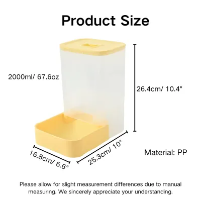 Automatic Gravity Durable PP Pet Feeder Size Automatic Gravity Durable PP Pet Feeder Size
