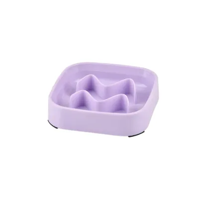 PP Slow Feeder Bowl with Wavy Columns Purple PP Slow Feeder Bowl with Wavy Columns Purple