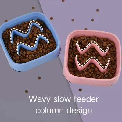 PP Slow Feeder Bowl with Wavy Columns_1 PP Slow Feeder Bowl with Wavy Columns_1