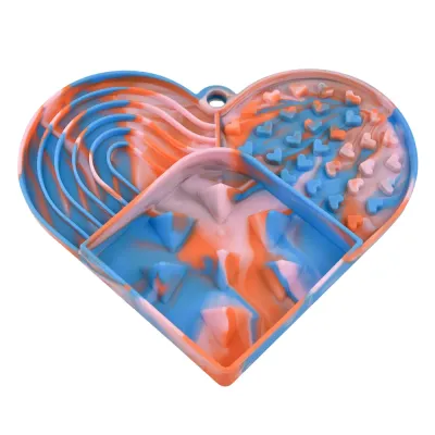 Heart-Shaped Non-Slip Slow Feed Design Silicone Pet Lick Mat