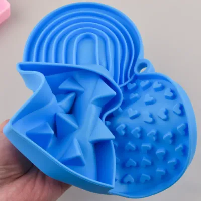 Heart-Shaped Non-Slip Slow Feed Design Silicone Pet Lick Mat_12