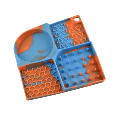 Colorful Pet Lick Mat with Suction Base Colorful Pet Lick Mat with Suction Base