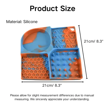 Colorful Pet Lick Mat with Suction Base Size Colorful Pet Lick Mat with Suction Base Size
