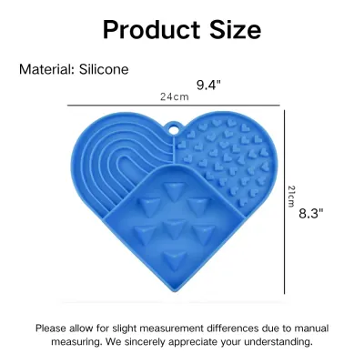 Heart-Shaped Non-Slip Slow Feed Design Silicone Pet Lick Mat_1