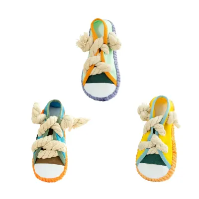 Canvas Shoes Shaped Squeaky Dog Chew Toys Canvas Shoes Shaped Squeaky Dog Chew Toys