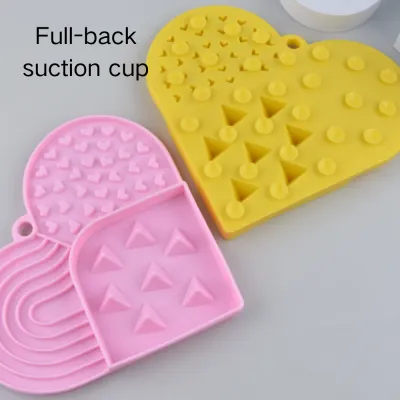 Heart-Shaped Non-Slip Slow Feed Design Silicone Pet Lick Mat_11