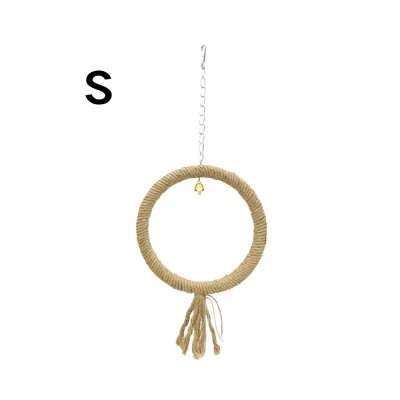 Hemp Rope Bird Swing Ring Toy S Hemp Rope Bird Swing Ring Toy S