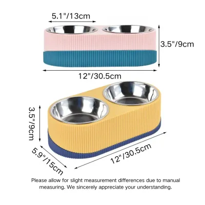 Double Bowl Slow Feeder Size