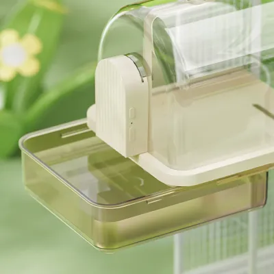Easy-Clean Transparent ABS Bird Bath_2 Easy-Clean Transparent ABS Bird Bath_2