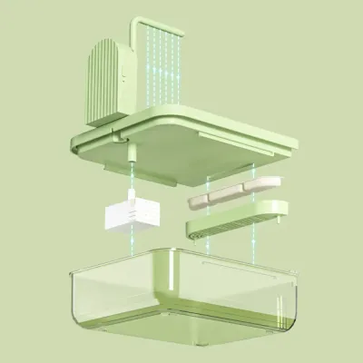 Easy-Clean Transparent ABS Bird Bath_1 Easy-Clean Transparent ABS Bird Bath_1