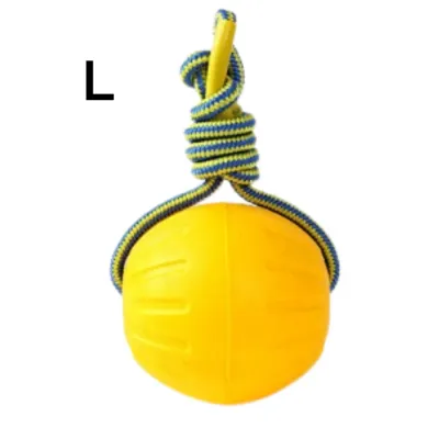 Ball Dog Toy with Rope Handle L