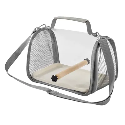 Bird Carrier Bag with Perch and Tray