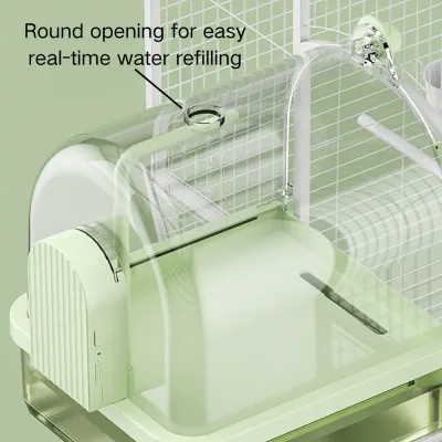 Easy-Clean Transparent ABS Bird Bath_5 Easy-Clean Transparent ABS Bird Bath_5