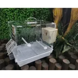 Small Parrot Nest Box for Breeding – Wooden Bird House for Budgies, Cockatiels, Lovebirds 