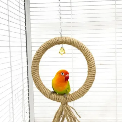 Hemp Rope Bird Swing Ring Toy_1 Hemp Rope Bird Swing Ring Toy_1
