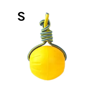 Ball Dog Toy with Rope Handle S
