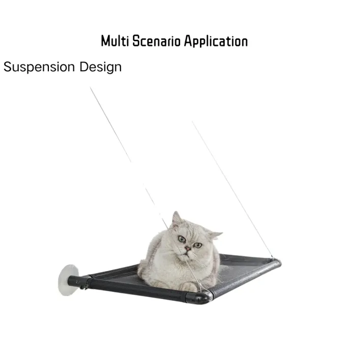 Window-Mounted Cat Hammock – Space-Saving Hanging Cat Bed with Strong Suction Cups Window-Mounted Cat Hammock – Space-Saving Hanging Cat Bed with Strong Suction Cups